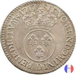 1/2 scudo detto "vertugadin" 1717 (Lyon)