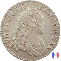 1/2 scudo di Francia-Navarra 1718 (Lyon)