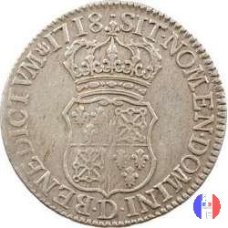 1/2 scudo di Francia-Navarra 1718 (Lyon)