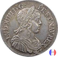 1/2 scudo mèche longue 1646-1651 1646 (Paris)