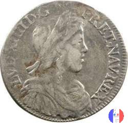 1/2 scudo mèche longue 1646-1651 1648 (Poitiers)