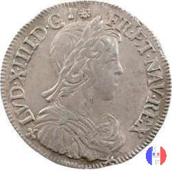 1/2 scudo mèche longue 1652-1656 1652 (Angers)