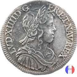 1/2 scudo mèche longue 1652-1656 1652 (Amiens)