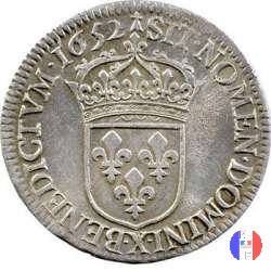 1/2 scudo mèche longue 1652-1656 1652 (Amiens)