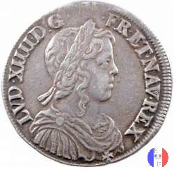 1/2 scudo mèche longue 1652-1656 1653 (Rouen)