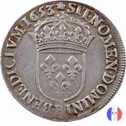 1/2 scudo mèche longue 1652-1656 1653 (Rouen)