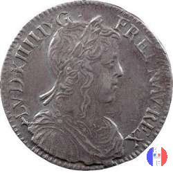 1/2 scudo mèche longue 1652-1656 1653 (Rennes)