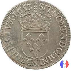 1/2 scudo mèche longue 1652-1656 1653 (Amiens)