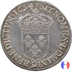 1/2 scudo mèche longue 1652-1656 1654 (Rennes)