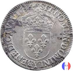 1/2 scudo mèche longue 1652-1656 1654 (Bourges)