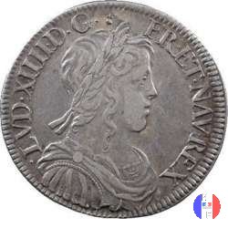 1/2 scudo mèche longue 1652-1656 1655 (Amiens)