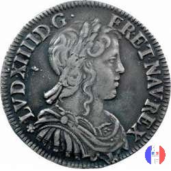 1/2 scudo mèche longue 1652-1656 1656 (Rennes)