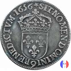 1/2 scudo mèche longue 1652-1656 1656 (Rennes)