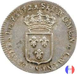 1/3 di scudo di Francia 1720-1721 1721 (Reims)