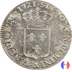 1/3 di scudo di Francia 1720-1721 1721 (Aix-en-provence)