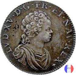 1/4 di scudo alle 3 corone 1715 (Paris)