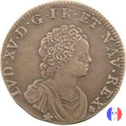 1/4 di scudo detto "vertugadin" 1716 (Bordeaux)