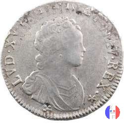 1/4 di scudo detto "vertugadin" 1716 (Montpellier)