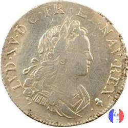 1/4 di scudo di Francia-Navarra 1718 (Reims)