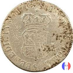 1/4 di scudo di Francia-Navarra 1718 (Reims)