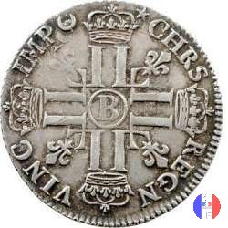 1/4 scudo agli 8 L 1690 (Rouen)