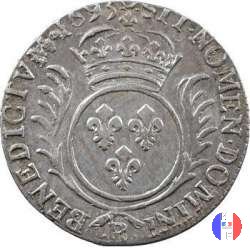 1/4 scudo aux palmes 1693 (Rouen)