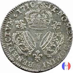 1/4 scudo alle tre corone 1710 (Troyes)