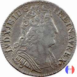 1/4 scudo alle tre corone 1711 (Paris)