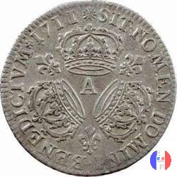 1/4 scudo alle tre corone 1711 (Paris)