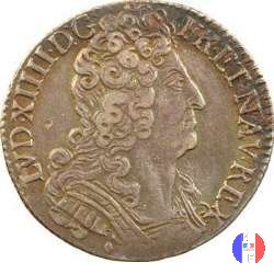 1/4 scudo alle tre corone 1711 (Aix-en-provence)