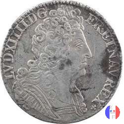 1/4 scudo alle tre corone 1714 (Amiens)