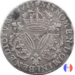 1/4 scudo alle tre corone 1714 (Amiens)