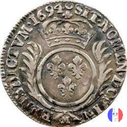 1/4 scudo aux palmes 1694 (Toulouse)