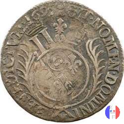 1/4 scudo aux palmes 1695 (Toulouse)