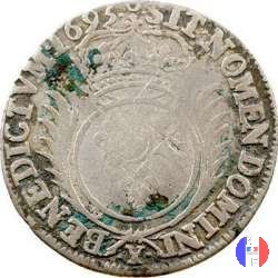 1/4 scudo aux palmes 1695 (Bourges)