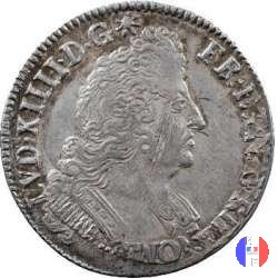 1/4 scudo aux palmes 1698 (Caen)