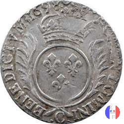 1/4 scudo aux palmes 1698 (Caen)