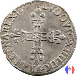 1/4 scudo conio al martello croce al dritto 1644 (Angers)