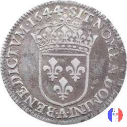 1/4 scudo "mèche courte" 1644 (Paris)