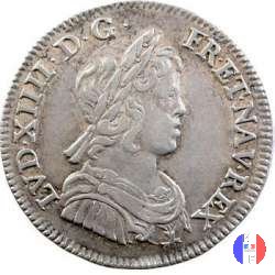 1/4 scudo "mèche courte" 1644 (Lyon)