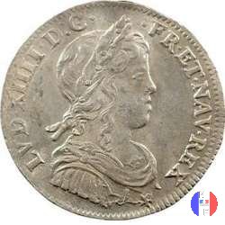 1/4 scudo "mèche longue" 1653 (Rouen)