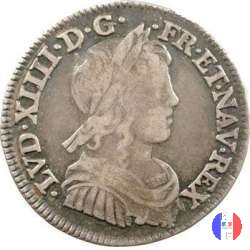 1/4 scudo "mèche longue" 1653 (Dijon)