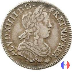 1/4 scudo "mèche longue" 1654 (Rennes)