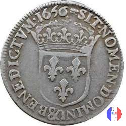 1/4 scudo "mèche longue" 1656 (Aix-en-provence)