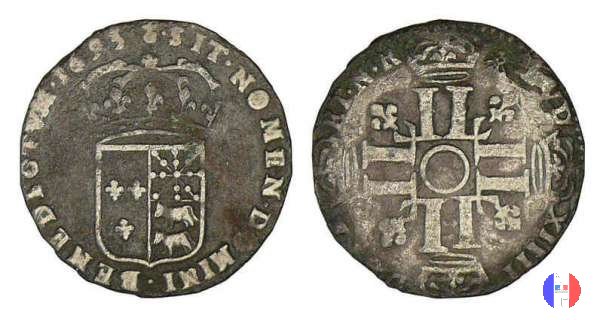 15 denari agli 8L di Béarn (quinzain) 1693 (Pau)