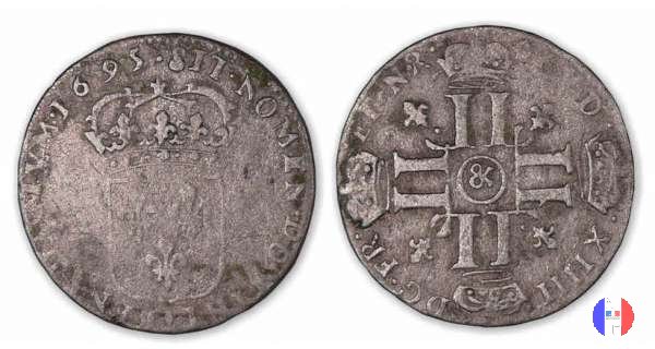 15 denari agli 8L (quinzain) 1695 (Aix-en-provence)