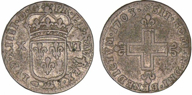 16 denari di Strasburgo 1703 (Strasbourg)