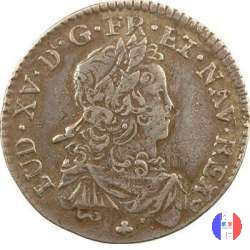 1/6 di scudo di Francia 1721 (Tours)