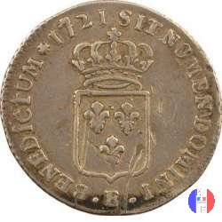 1/6 di scudo di Francia 1721 (Tours)