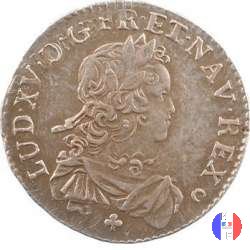 1/6 di scudo di Francia 1722 (Tours)